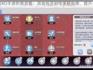 仙境传说RO手游刺客攻略：高效投流刷怪策略指南，提升个人实力