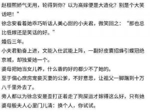 公府佳媳陆丰的 CP 故事情节和人物关系介绍