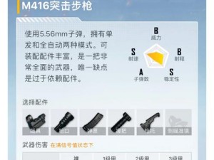 绝地求生手游M416配件详解：M416武器配件选择与性能介绍