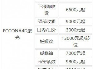 欧洲之星 4D 面部年轻化，做一次要多少钱？