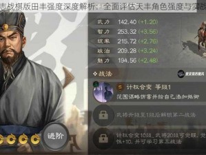 三国志战棋版田丰强度深度解析：全面评估天丰角色强度与实战表现