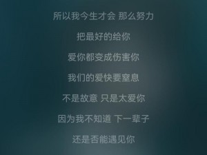 抖音里那一曲深情：下一辈子能否遇见你背后的心动旋律