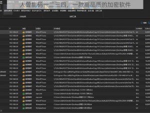 人曾乱码一二三四，一款高品质的加密软件