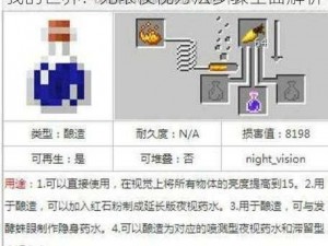 我的世界：无限夜视方法步骤全面解析