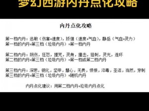 梦幻西游：内丹点化秘籍揭秘，助力修炼成最强法术宗师