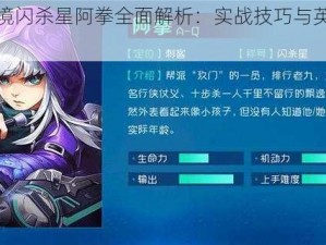 英雄战境闪杀星阿拳全面解析：实战技巧与英雄打法指南
