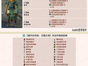 《塞尔达传说：王国之泪武器合成配方大全集》