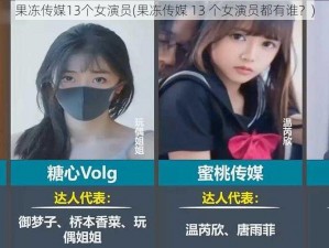 果冻传媒13个女演员(果冻传媒 13 个女演员都有谁？)