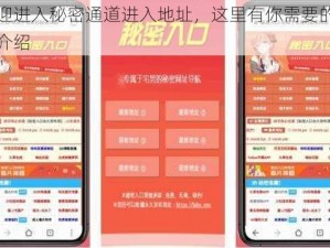 欢迎进入秘密通道进入地址，这里有你需要的产品介绍