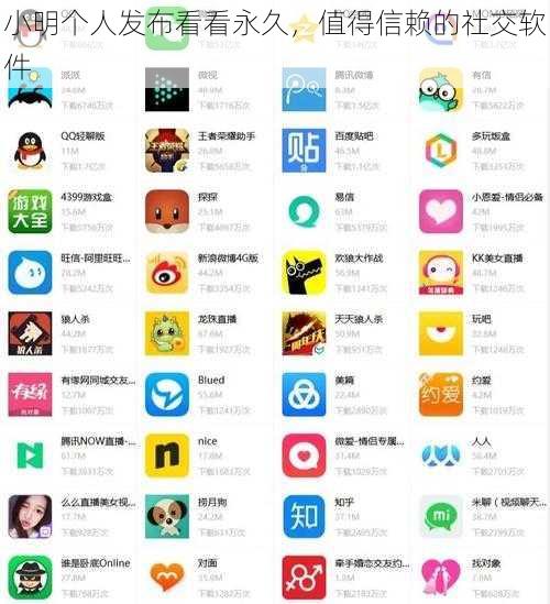 小明个人发布看看永久，值得信赖的社交软件