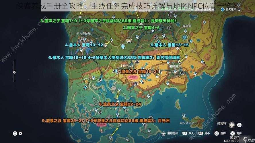 侠客养成手册全攻略：主线任务完成技巧详解与地图NPC位置一览图