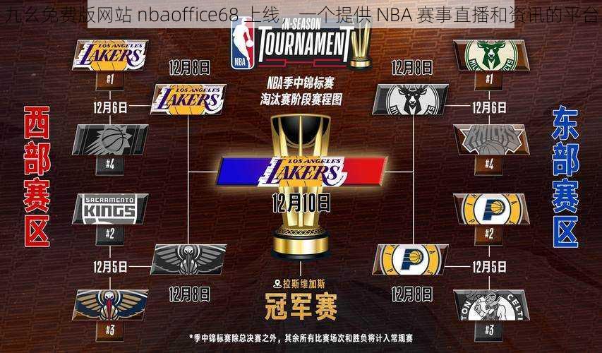 九幺免费版网站 nbaoffice68 上线，一个提供 NBA 赛事直播和资讯的平台