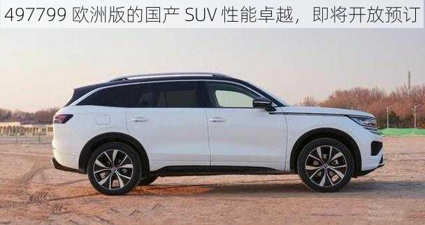 497799 欧洲版的国产 SUV 性能卓越，即将开放预订