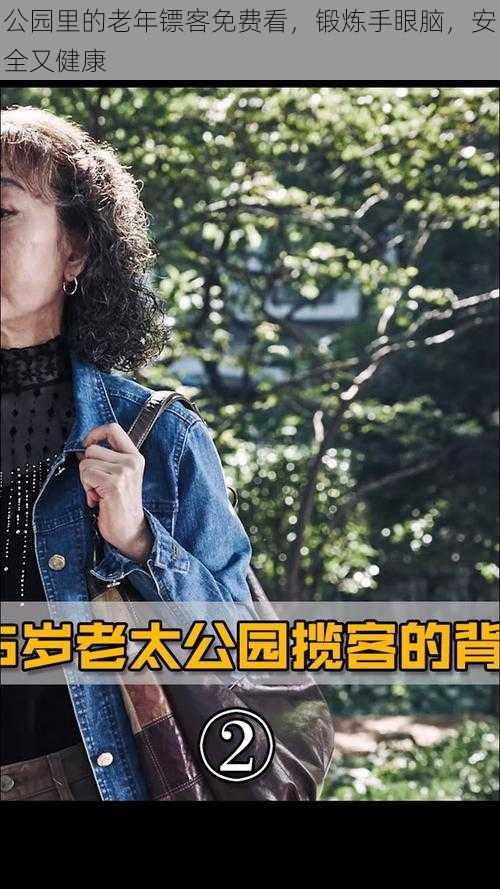 公园里的老年镖客免费看，锻炼手眼脑，安全又健康