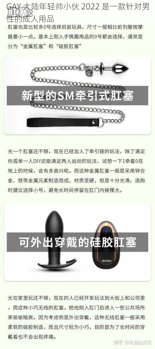 GAY 大陆年轻帅小伙 2022 是一款针对男性的成人用品