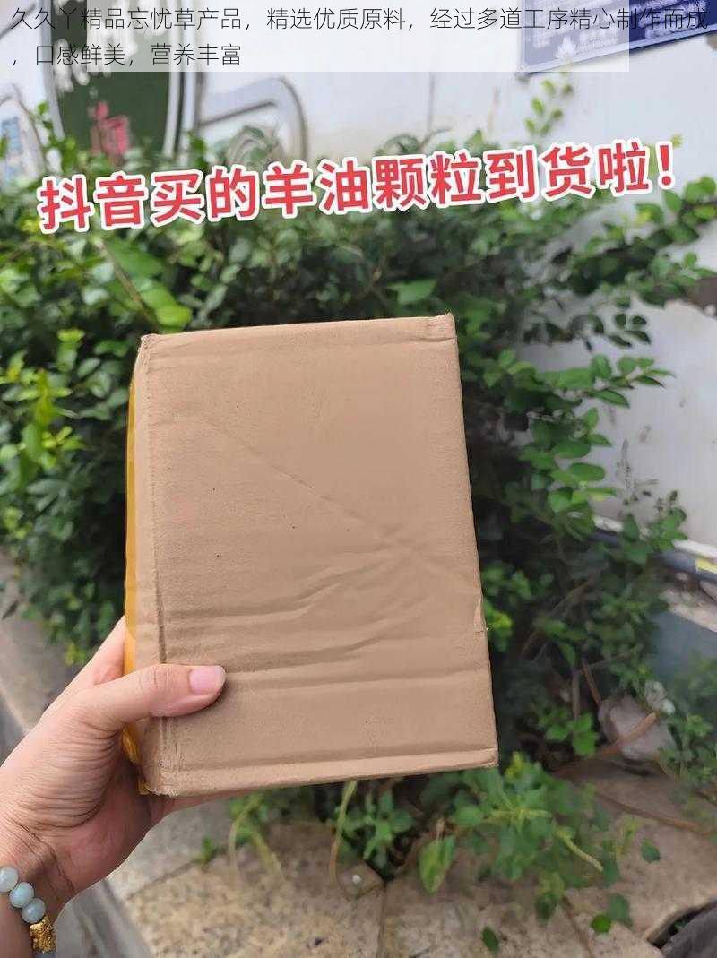 久久丫精品忘忧草产品，精选优质原料，经过多道工序精心制作而成，口感鲜美，营养丰富