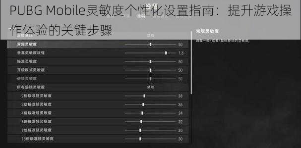 PUBG Mobile灵敏度个性化设置指南：提升游戏操作体验的关键步骤