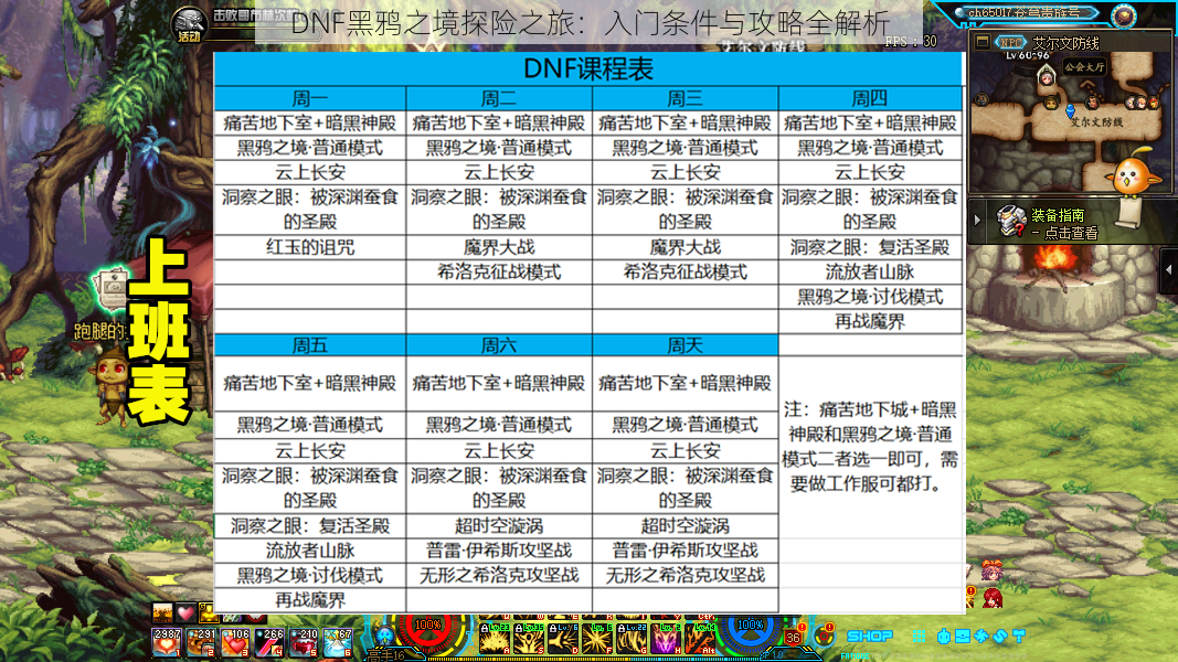 DNF黑鸦之境探险之旅：入门条件与攻略全解析