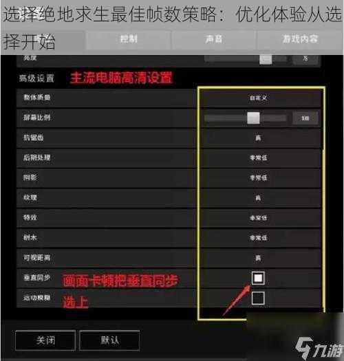 选择绝地求生最佳帧数策略：优化体验从选择开始