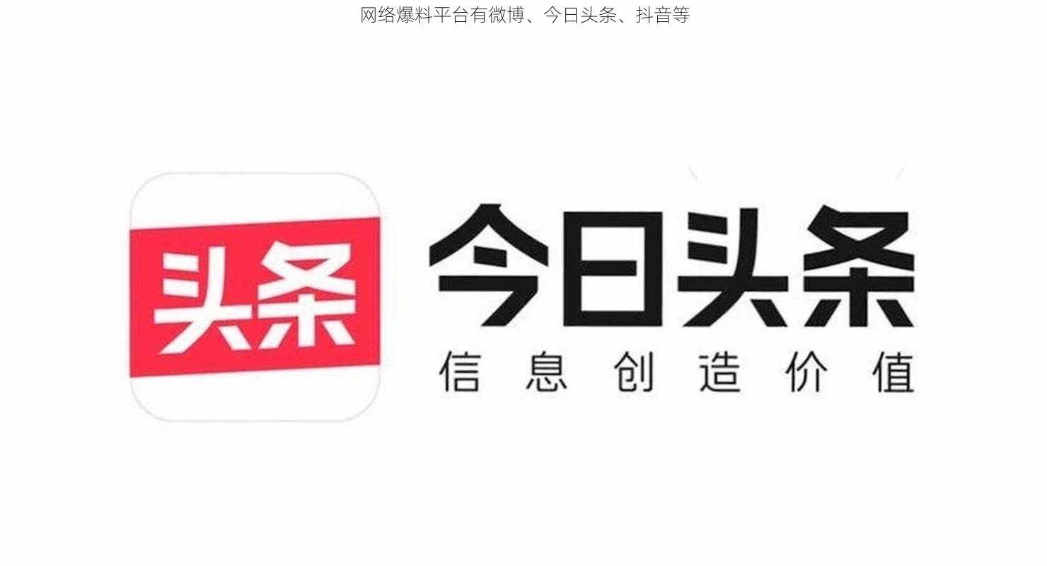 网络爆料平台有微博、今日头条、抖音等