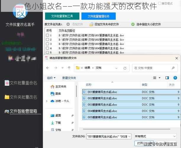 色小姐改名——一款功能强大的改名软件