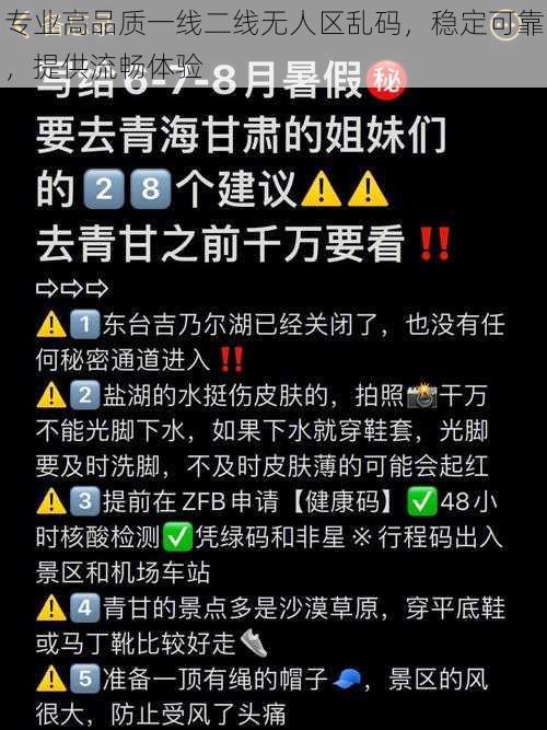 专业高品质一线二线无人区乱码，稳定可靠，提供流畅体验