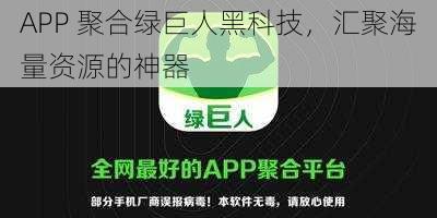 APP 聚合绿巨人黑科技，汇聚海量资源的神器