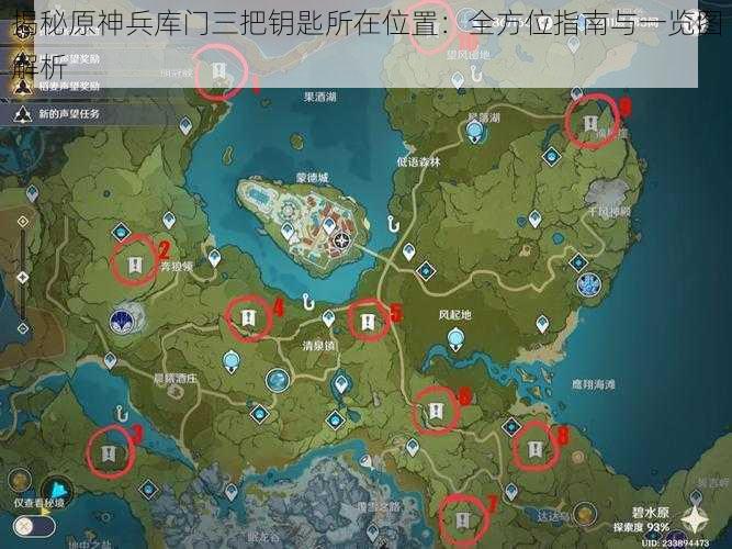 揭秘原神兵库门三把钥匙所在位置：全方位指南与一览图解析