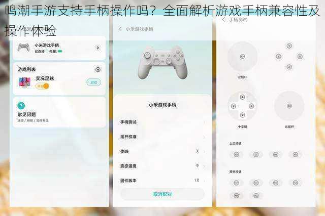 鸣潮手游支持手柄操作吗？全面解析游戏手柄兼容性及操作体验