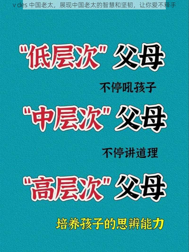 v des 中国老太，展现中国老太的智慧和坚韧，让你爱不释手