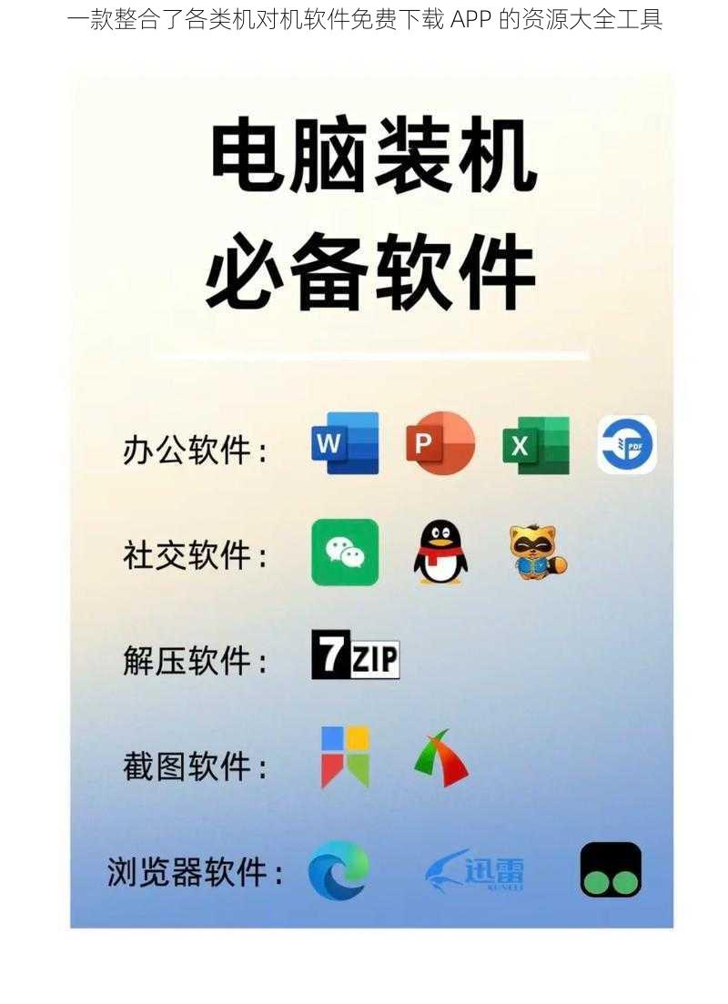 一款整合了各类机对机软件免费下载 APP 的资源大全工具