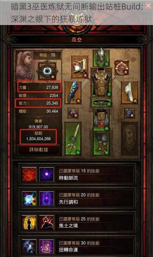 暗黑3巫医炼狱无间断输出站桩Build：深渊之眼下的狂暴炼狱