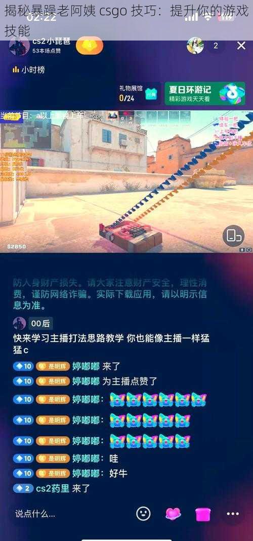 揭秘暴躁老阿姨 csgo 技巧：提升你的游戏技能