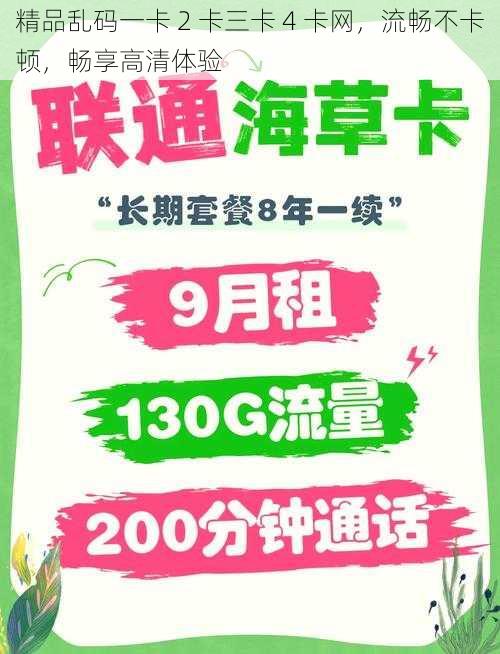 精品乱码一卡 2 卡三卡 4 卡网，流畅不卡顿，畅享高清体验