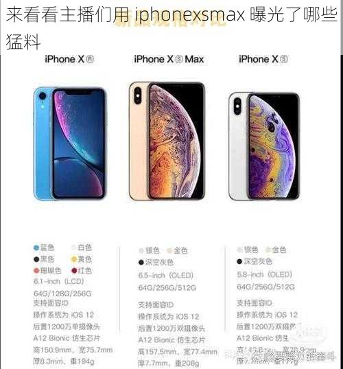 来看看主播们用 iphonexsmax 曝光了哪些猛料