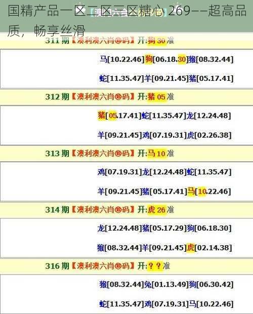 国精产品一区二区三区糖心 269——超高品质，畅享丝滑