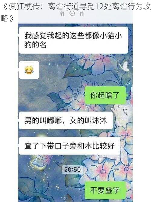 《疯狂梗传：离谱街道寻觅12处离谱行为攻略》