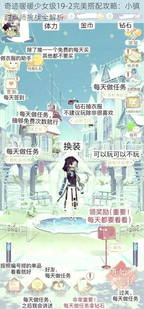 奇迹暖暖少女级19-2完美搭配攻略：小镇甜点师挑战全解析