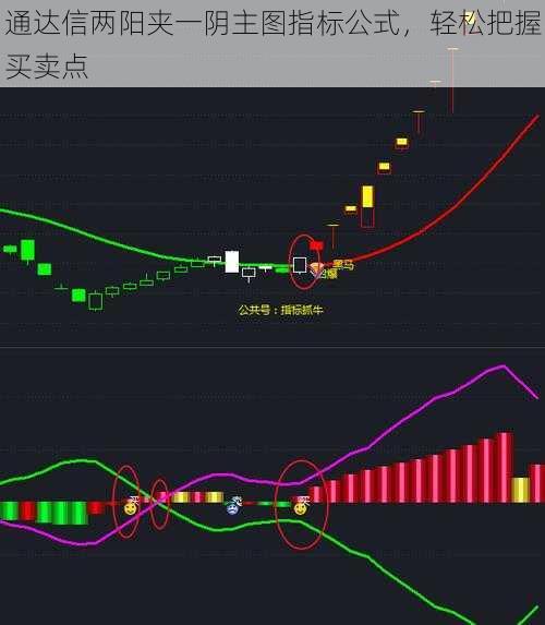 通达信两阳夹一阴主图指标公式，轻松把握买卖点