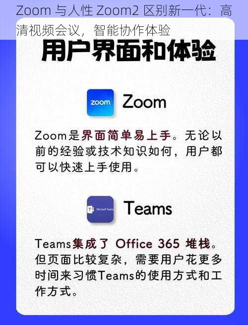 Zoom 与人性 Zoom2 区别新一代：高清视频会议，智能协作体验