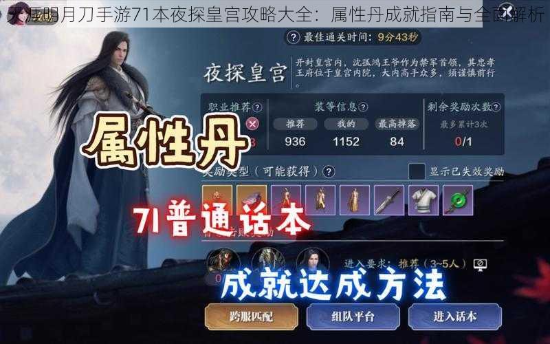 天涯明月刀手游71本夜探皇宫攻略大全：属性丹成就指南与全面解析