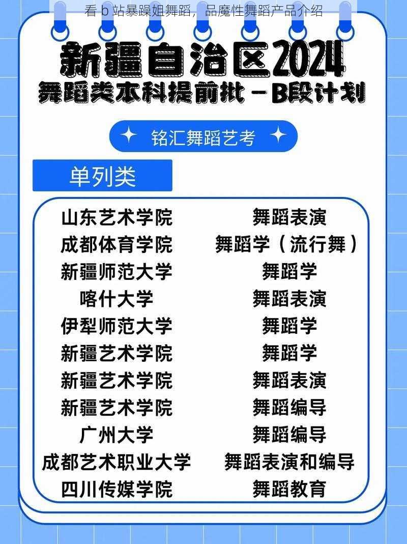 看 b 站暴躁姐舞蹈，品魔性舞蹈产品介绍