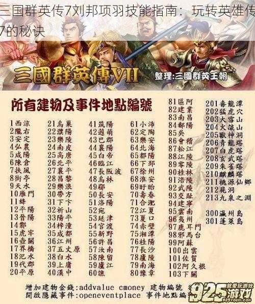 三国群英传7刘邦项羽技能指南：玩转英雄传7的秘诀