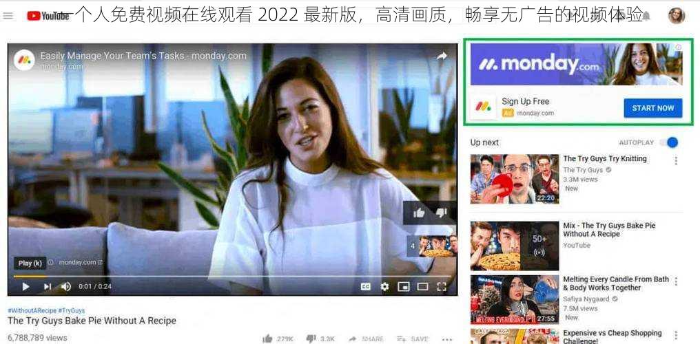 一个人免费视频在线观看 2022 最新版，高清画质，畅享无广告的视频体验