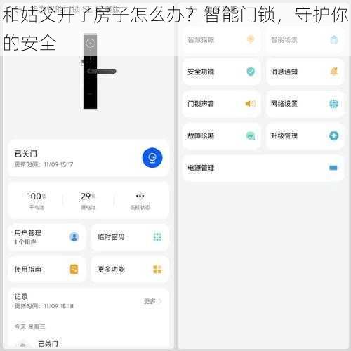 和姑父开了房子怎么办？智能门锁，守护你的安全