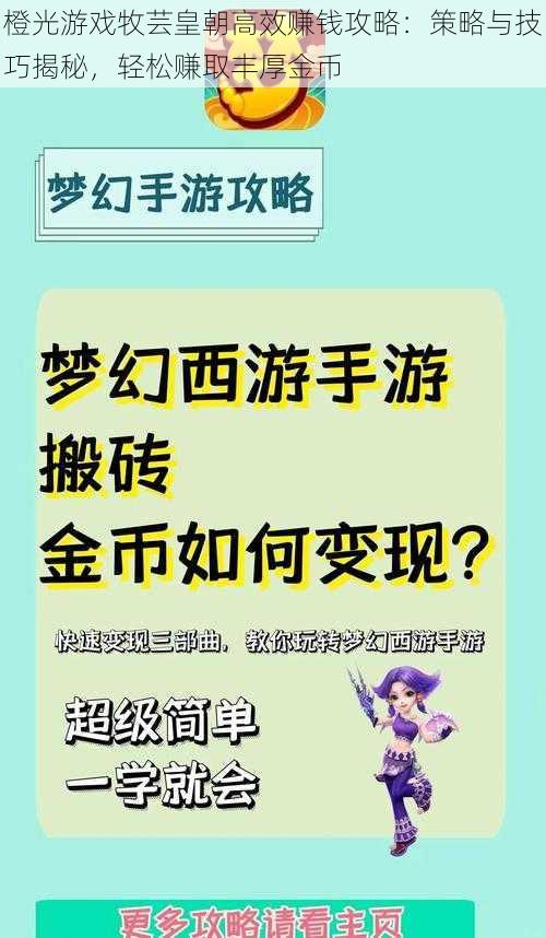 橙光游戏牧芸皇朝高效赚钱攻略：策略与技巧揭秘，轻松赚取丰厚金币