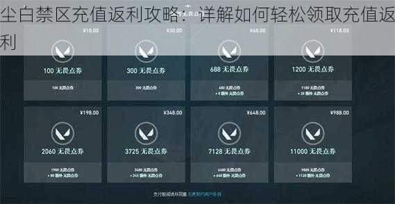 尘白禁区充值返利攻略：详解如何轻松领取充值返利