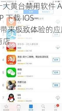 十大黄台禁用软件 APP 下载 IOS——带来极致体验的应用商店