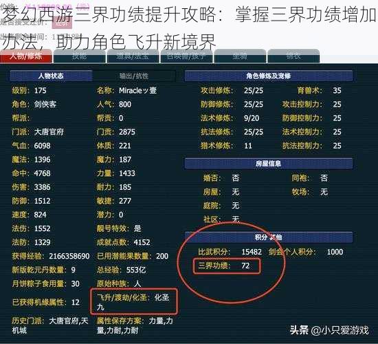 梦幻西游三界功绩提升攻略：掌握三界功绩增加办法，助力角色飞升新境界