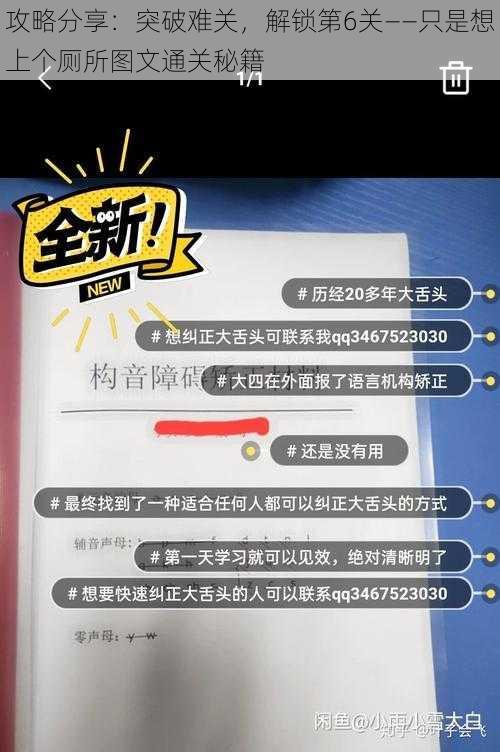 攻略分享：突破难关，解锁第6关——只是想上个厕所图文通关秘籍